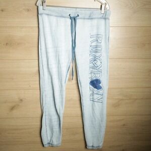 ROXY Women Light Wash Tie Dye Jogger Sweatpants Size Medium